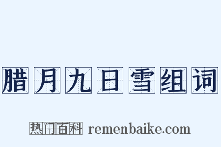 腊月九日雪组词是什么意思的图片